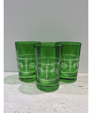 Set de 6 Verres à Thé Nœud  Cut Vert