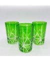 Set de 6 Verres à Thé Nœud Cut en Vert