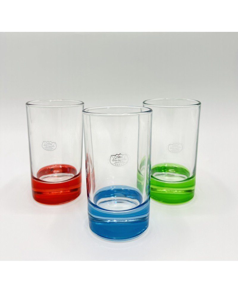 Set de 6 Verres de thé fond couleur Italie
