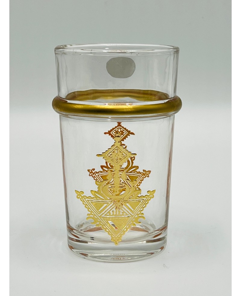 Set de 6 Verres de thé et café Artisanal doré