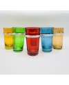 Set de 6 Verres Traditionnel Multi couleurs  Argenté