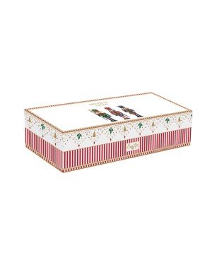 COFFRET APPERITIF 3 COUPELLES PLAT BAMBOU NUTCRACKER