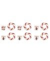 COFFRET 6 TASSES A CAFE EN PORCELAINE NUTCRACKER TWIST