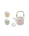 COFFRET THEIERE AVEC 2 TASSES MEADOW FLOWERS