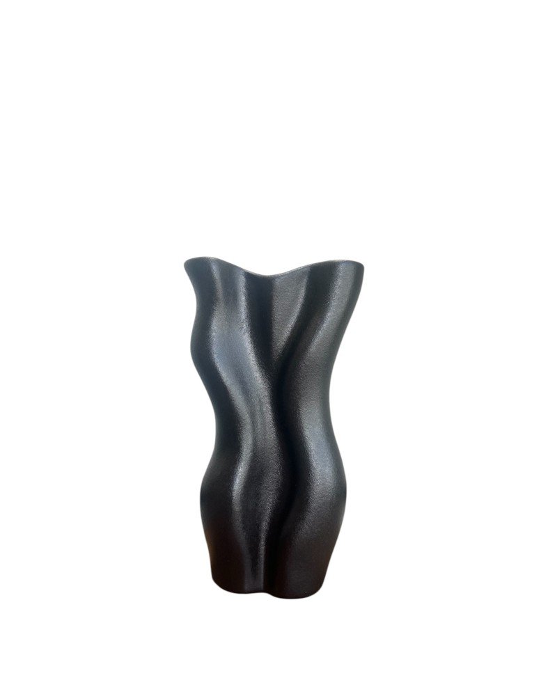 Vase de Fleur en Céramique Noir PM - Décoration Maison Prix