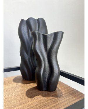 Vase de Fleur en Céramique Noir PM - Décoration Maison Prix