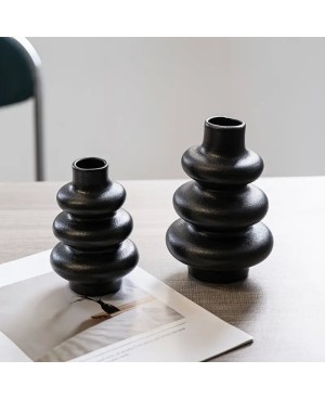 Vase en Céramique noir Moderne Pm