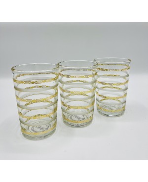 Set de 6 Verres à Thé Motif Dorée