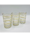 Set de 6 Verres à Thé Motif Dorée
