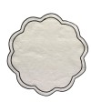 Sets de Table en Lin Blanc Double Contour Noir - Prix