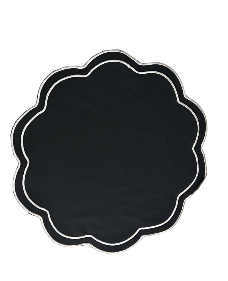 Sets de Table en Toile Double Contour Blanc - Prix et Offres
