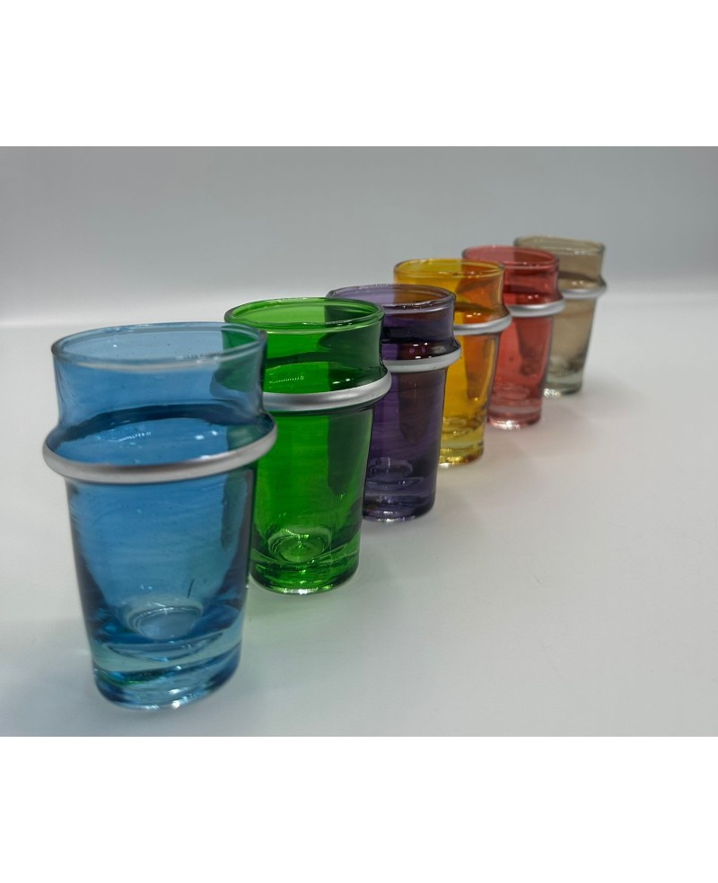 Set de 6 Verres Traditionnel Multi couleurs Doré Set de 6 Verres Traditionnel Multi couleurs Doré
