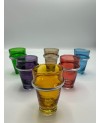 Set de 6 Verres Traditionnel Multi couleurs Doré