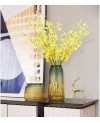 Vase en Verre Vert-Orange 12x12.5x31cm GM - Prix Objets Déco Maison