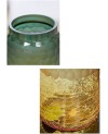 Vase en Verre Vert-Orange 12x12.5x31cm GM - Prix Objets Déco Maison