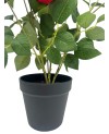 Rose Rouge Artificielle 50cm en Pot - Décoration Maison Prix