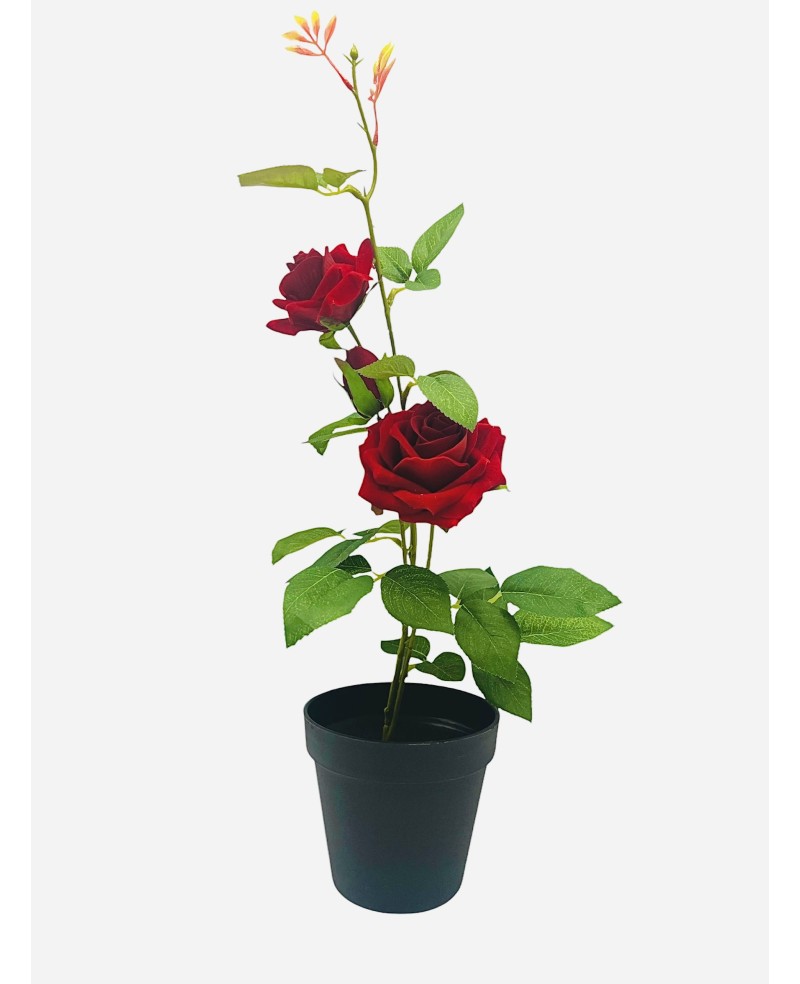 Rose Rouge Artificielle 48cm - Décoration Maison Prix