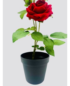 Rose Rouge Artificielle 48cm - Décoration Maison Prix