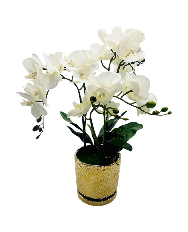 Orchidée Artificielle en Pot Céramique - Décoration Maison Prix