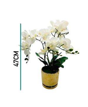 Orchidée Artificielle en Pot Céramique - Décoration Maison Prix