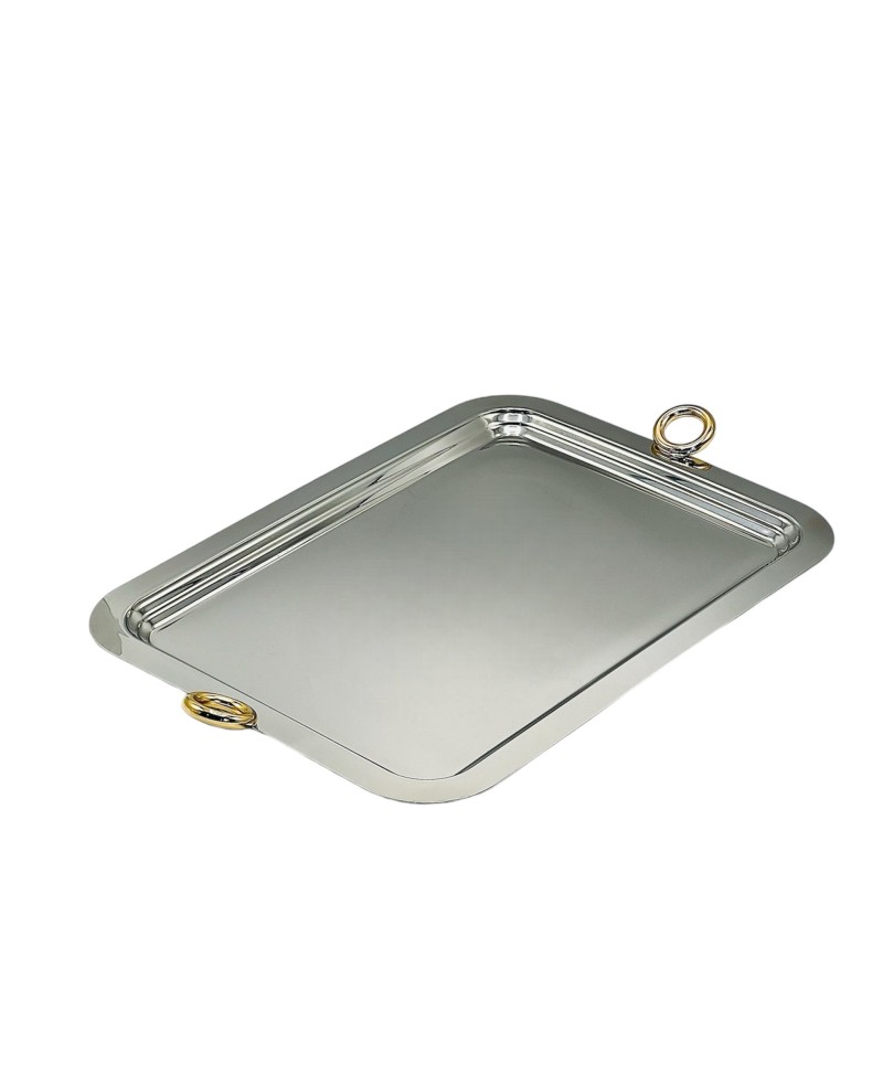 Plateau Rectangulaire en Inox & Gold GM