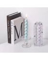 Bougie Torsadée Bleu 2pcs