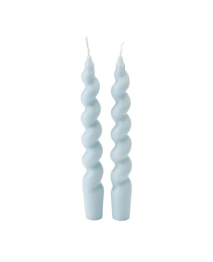 Bougie Torsadée Bleu 2pcs