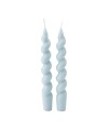 Bougie Torsadée Bleu 2pcs