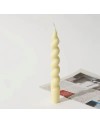 Bougie Torsadée Jaune Claire 2pcs