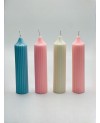 4 Bougies Striée Parfumée 15cm