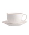 Tasse de Thé avec sous tasse blanche dorure