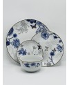 Service de Table Garden Bleu 25pcs - Prix et Art marocain