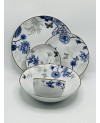 Service de Table Garden Bleu 25pcs - Prix et Art marocain