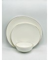 Bol Galet Blanc Fil Doré - 1pc