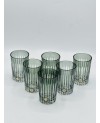 Set de 6 verres de Thé Gris