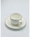 Tasse de Thé avec sous tasse blanche dorure