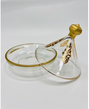  Tajine en Verre Doré: Plats de Présentation - Prix