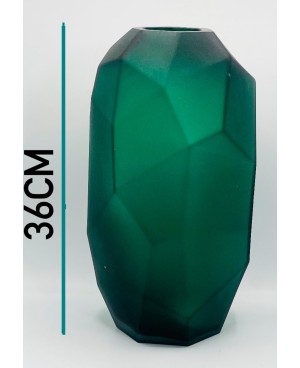Vase de Fleur en Verre Vert GM - Décoration Maison Prix