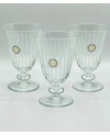 Set de 6 verres sur pied Blanc Rayé