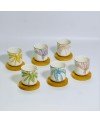 set de 6 tasses et sous tasses bambou - palm