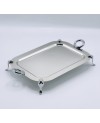 Plateau rectangulaire sur pied Chris inox pm