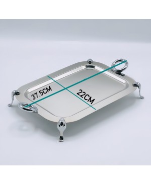 Plateau rectangulaire sur pied Chris inox pm