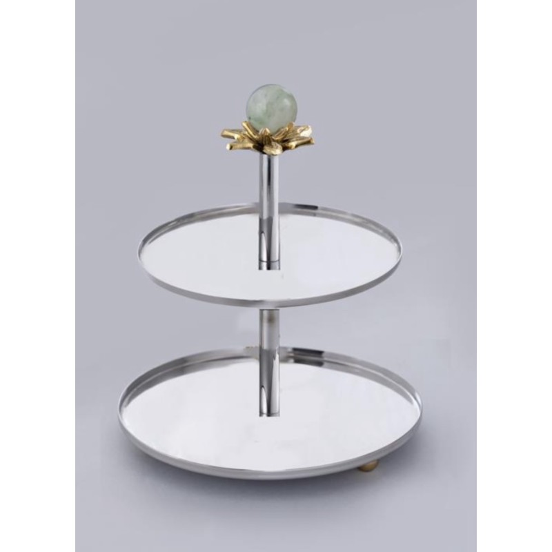 Serviteur 2 Etages GM Perles Vertes