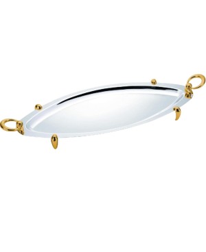  Plat Poisson 55*22.5 cm inox et dore