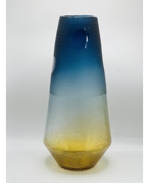  Vase en Verre Bleu GM