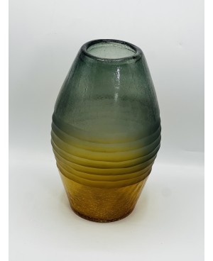 Vase en Verre Jaune et Vert GM