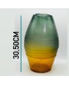 Vase en Verre Jaune et Vert GM