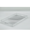 Plateau Rectangulaire en Acrylique Rayé - 40x24.5cm