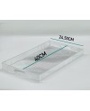 Plateau Rectangulaire en Acrylique Rayé - 40x24.5cm