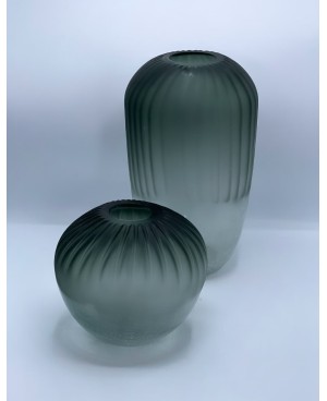 Vase en Verre Grisé PM